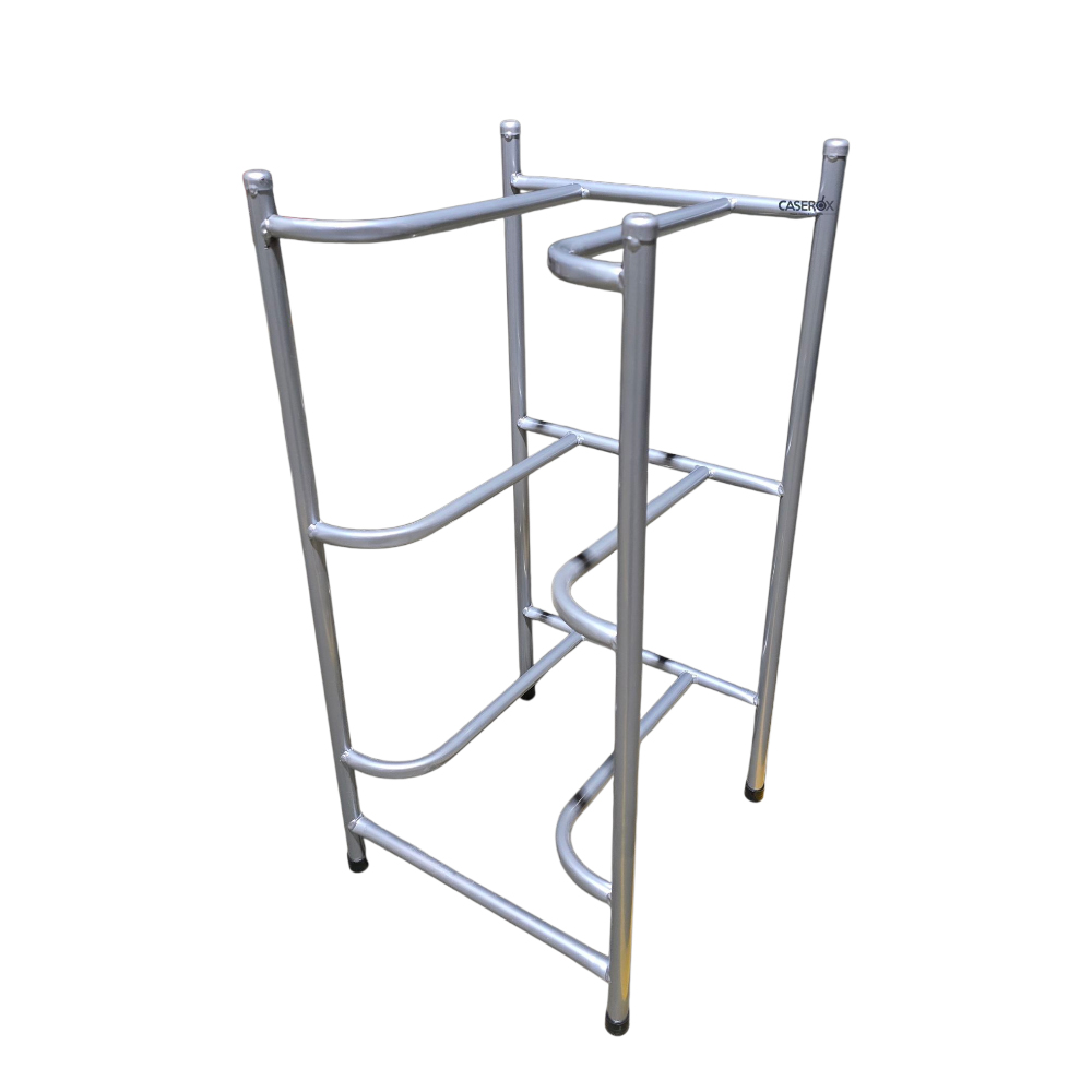 Anaquel Tubular p/garrafones Triple Gris – CASEROX - Imagen 3