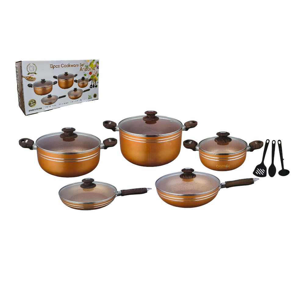 Bateria Aluminio 13 pzas c/antiadherente de Ceramica Arizona – KITCHEN KING