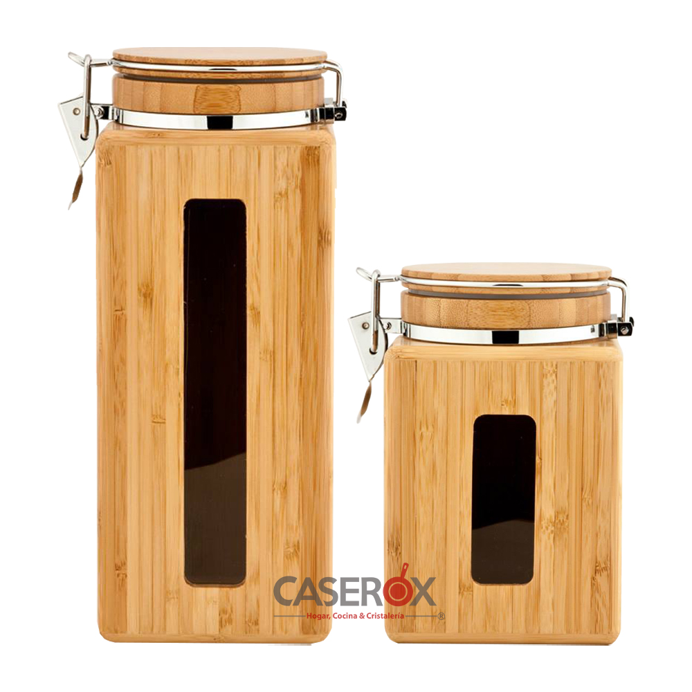 Hermeticos Cuadrados de Bambu – CASANDRA - Imagen 2