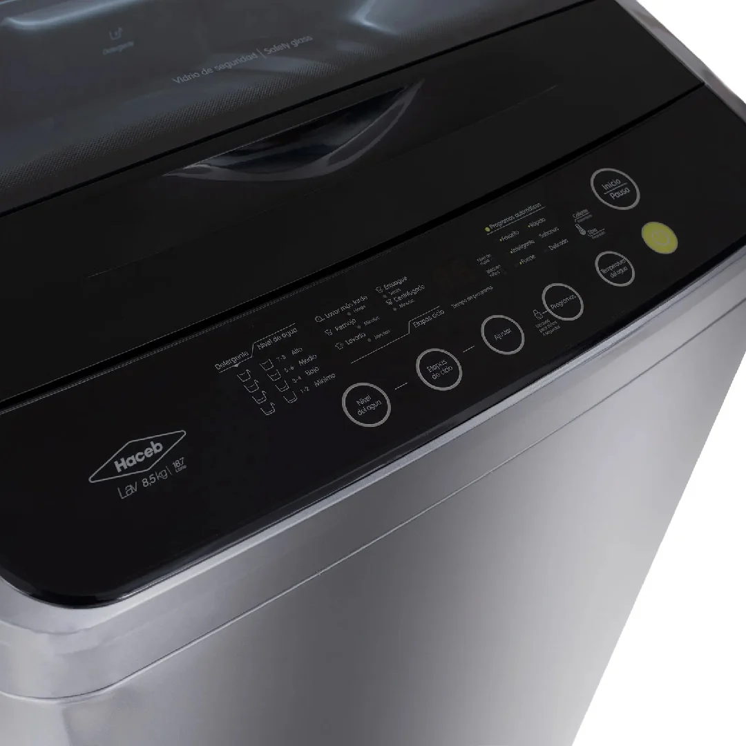 Lavadora 8.5KG Panel Frontal Digital Gris Haceb - Imagen 3