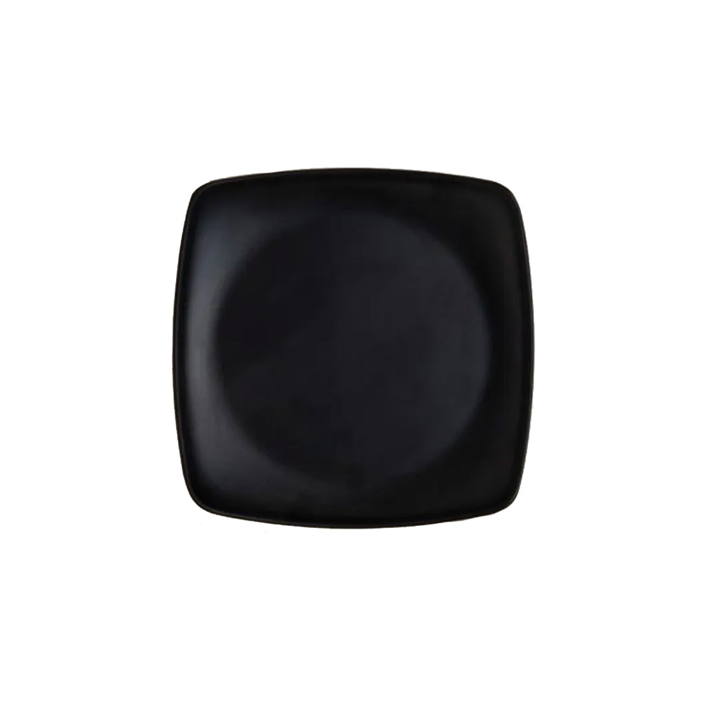 Plato Cuadrado Melamina Negro 21.5×21.5×1.5cm – CSX - Imagen 2