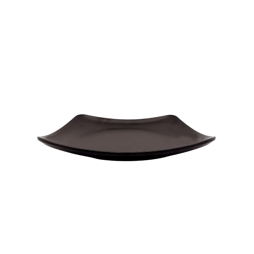 Plato Cuadrado Melamina Negro 21.5×21.5×1.5cm – CSX
